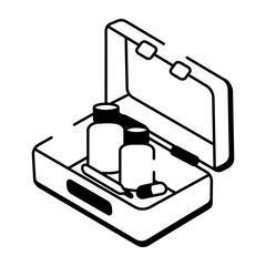 A doodle style icon showing file rack
