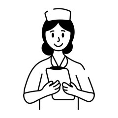 A doodle style icon showing file rack
