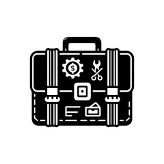 Obraz premium Minimalist briefcase icon
