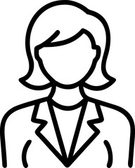 Confident Business Professional: A minimalist line art illustration of a business person, exuding professionalism and poise. Ideal for corporate branding.