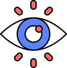 Eye vector icon stock illustration
