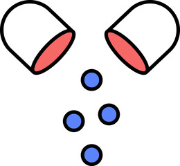 Capsule vector icon stock illustration
