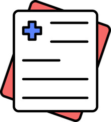 Medical Report vector icon stock illustration