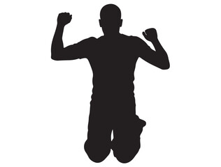 MAN JUMPING SILHOUETTE