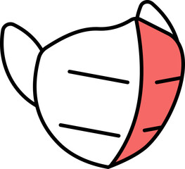 Surgical Mask vector icon stock illustration