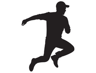 MAN JUMPING SILHOUETTE