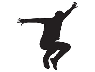 MAN JUMPING SILHOUETTE