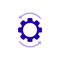 Icon a gear sync, isolated against a clean background.
