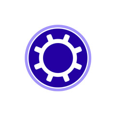 Icon a gear circle, isolated against a clean background.
