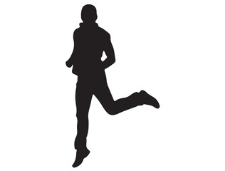 MAN JUMPING SILHOUETTE