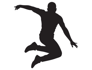 MAN JUMPING SILHOUETTE