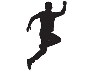 MAN JUMPING SILHOUETTE