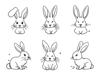 rabbit minimal style bunny icon