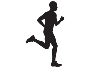 MAN RUNNING SILHOUETTE
