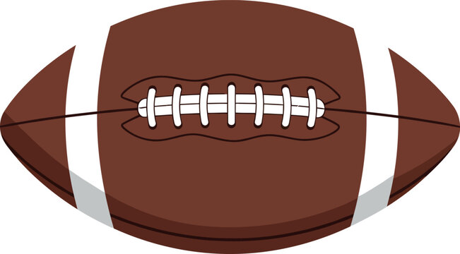 American football ball isolated