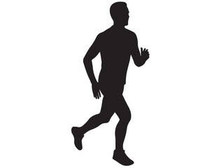 MAN RUNNING SILHOUETTE