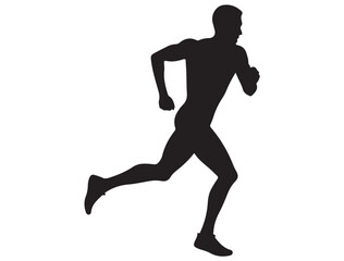 MAN RUNNING SILHOUETTE