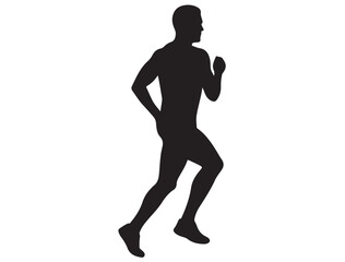 MAN RUNNING SILHOUETTE