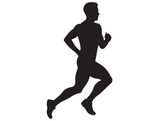 MAN RUNNING SILHOUETTE