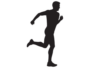 MAN RUNNING SILHOUETTE