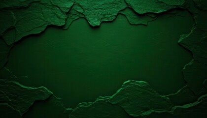 Obraz premium Deep Green Grunge Texture with Abstract Cracks