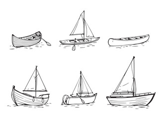 Minimal rowboat sketch design