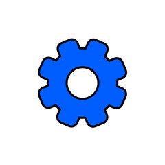 Icon a gear solid, isolated against a clean background.
