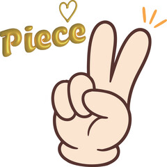 Obraz premium Peace Sign Hand Gesture - 