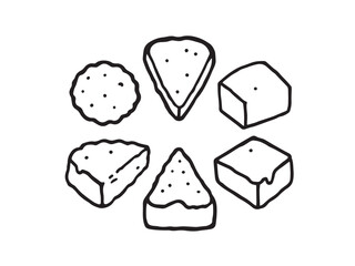 Scone outline food drawing