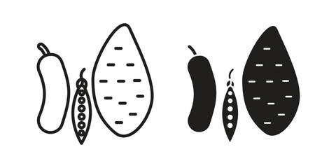 Vegetable icon vector, solid illustration, pictogram isolated color editable