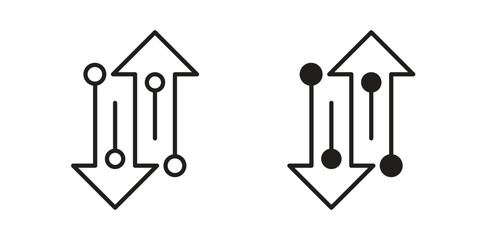 Transfer icon vector, solid illustration, pictogram isolated color editable