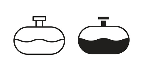 Sewerage tank icon vector, solid illustration, pictogram isolated color editable