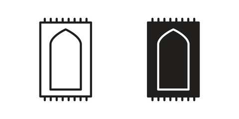 Rugs icon vector, solid illustration, pictogram isolated color editable