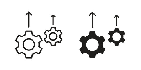 Operational excellence icon vector, solid illustration, pictogram isolated color editable