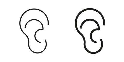Otitis icon vector, solid illustration, pictogram isolated color editable