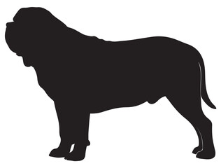 MASTIFF DOG SILHOUETTE