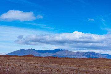 Volcanic nature mountain landscape in Iceland