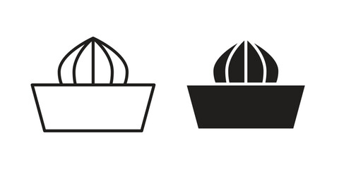 Hand Juicer icon vector, solid illustration, pictogram isolated color editable