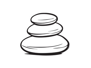 Pebble pile soft tone sketch