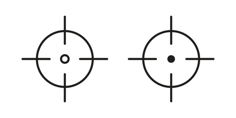 Gun target icon vector, solid illustration, pictogram isolated color editable