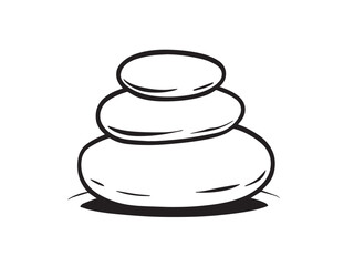 Colorful pebble stack vector art