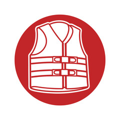 Life vest icon vector. Adobe Illustrator Artwork