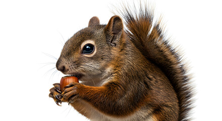 Fototapeta premium Grey squirrel on white background