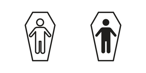 Fototapeta premium Dead icon vector, solid illustration, pictogram isolated color editable