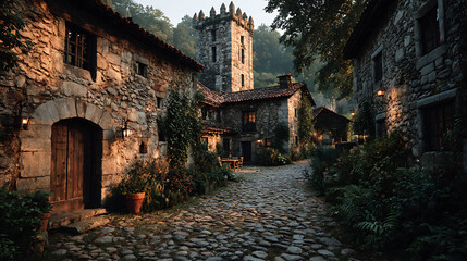 Obraz premium narrow street in old town