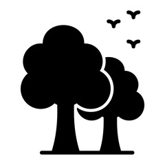 Forest vector icon stock illustration