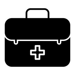 First Aid Kit vector icon stock illustration