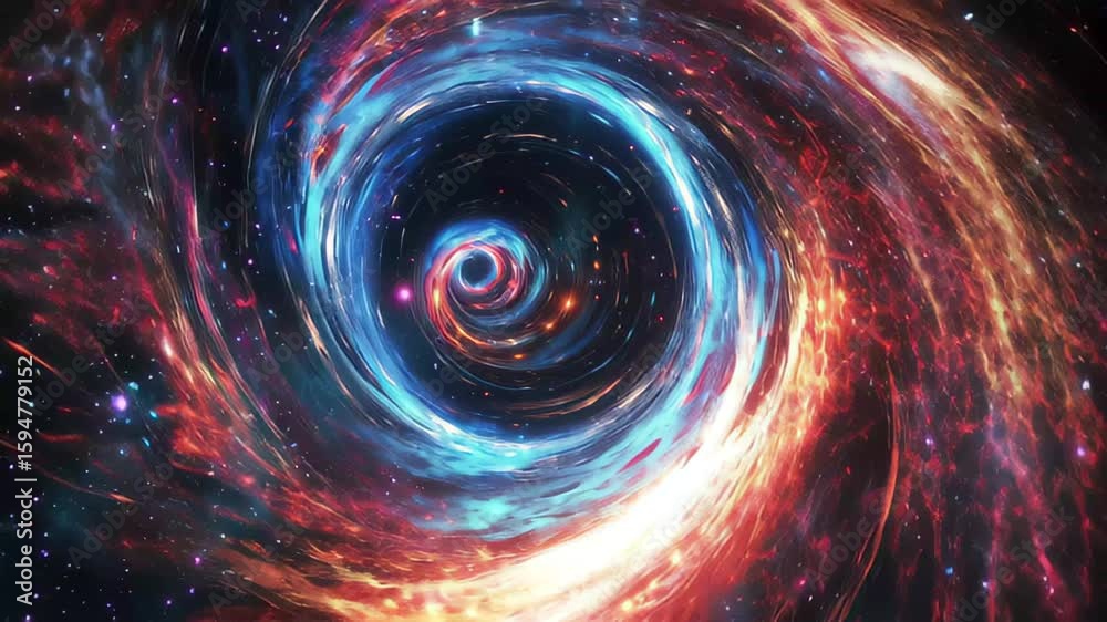 Wall mural data processing and connections in the mesmerizing depths of a black hole, data processing and conne