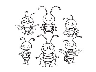 Termite black and white outline