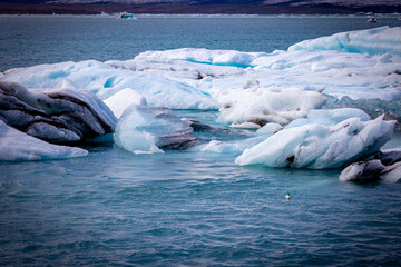 Gletscherlagune in Island / Wunderbar Blauen Eisbergen in Island